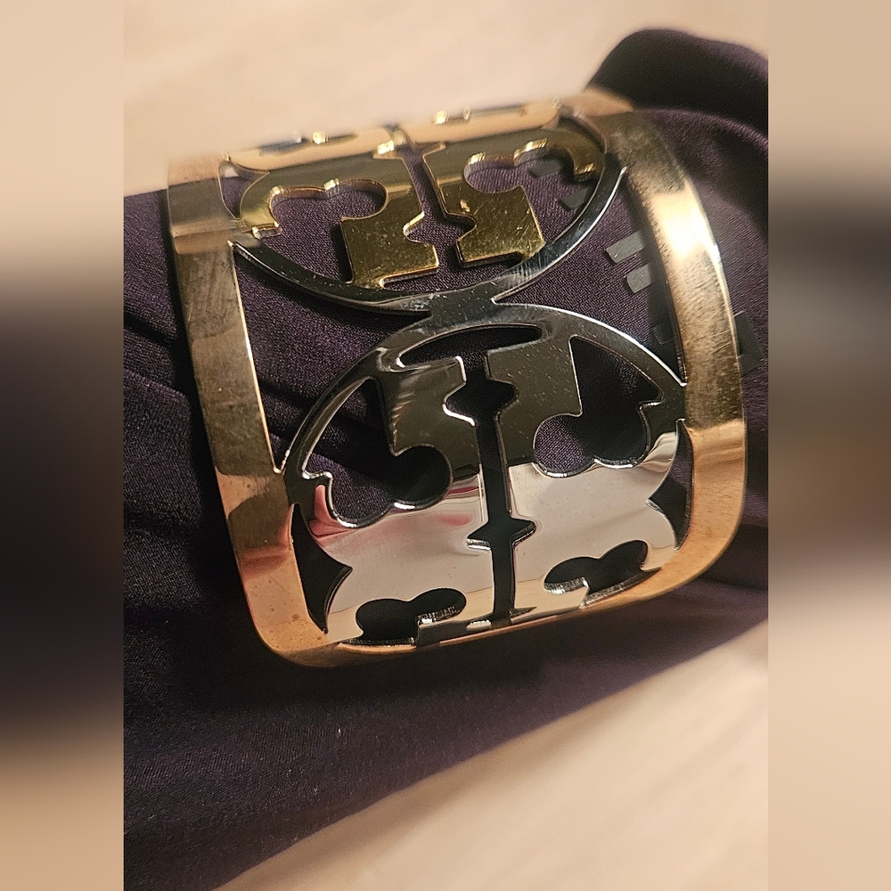 Tory Burch Gold and Silver Cuff Bracelet